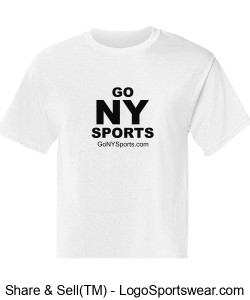 Authentic Champion GoNYSports White T-Shirt w/ Black Lettering Design Zoom