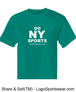 Authentic Champion GoNYSports Green T-Shirt w/ White Lettering Design Zoom