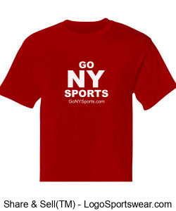 Authentic Champion GoNYSports Red T-Shirt w/ White Lettering Design Zoom